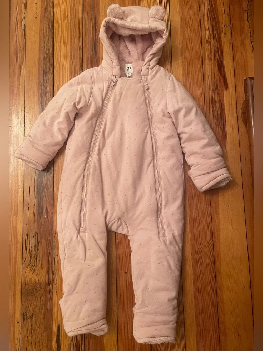 GAP 12-18m Sherpa Lined Hooded Winter One Piece